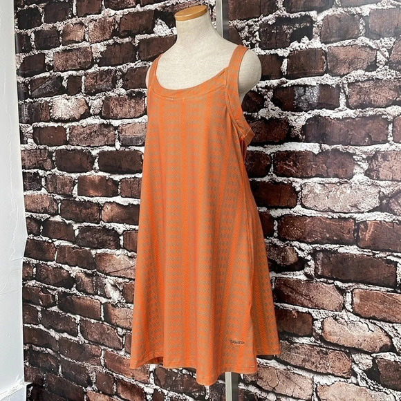 Skhoop Dress Women's X Large XL Orange Grey Geometric Pattern Bra Athletic - Picture 6 of 16
